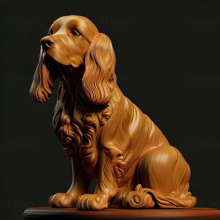 3D model English Cocker Spaniel dog (STL)